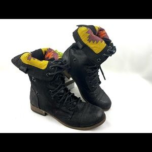Lace up convertible combat boots